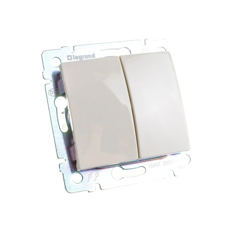 Переключатель двухклавишный, слоновая кость, Legrand Valena, 774308 - Артикул 774308