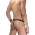 Черные трусы-стринги на широкой эластичной резинке - Артикул 402134