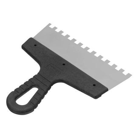 Шпатель из нержавеющей стали, 200 мм, зуб 8 х 8 мм, пластмассовая ручка - Артикул 8547311