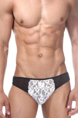 Черно-белые трусы-слипы - Артикул 403364