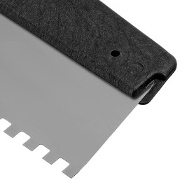 Шпатель из нержавеющей стали, 250 мм, зуб 6 х 6 мм, пластмассовая ручка