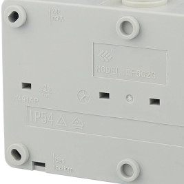 Розетка 2-х местная, открытой установки с/з, IP54, ФОРС IEK