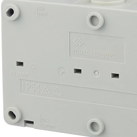 Розетка 2-х местная, открытой установки с/з, IP54, ФОРС IEK
