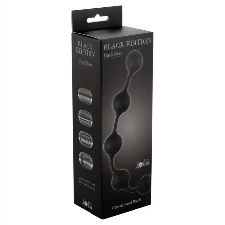 Чёрная анальная цепочка Classic Anal Beads - 31,5 см. - Артикул 126511