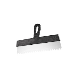 Шпатель из нержавеющей стали, 350 мм, зуб 10 х 10 мм, пластмассовая ручка