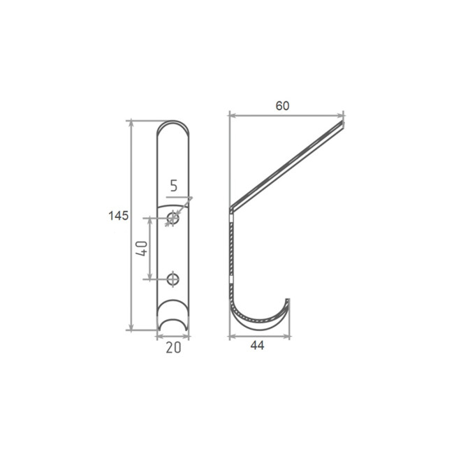 Крючок-вешалка №4, цинк, 5 шт - Артикул 9159611 Крючок-вешалка №4, цинк, 5 шт - Артикул 9159611