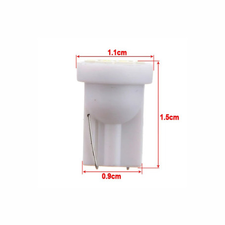 Лампа автомобильная светодиодная W5W, T10, свет белый, 12V, 0.8W, 80LM, AVS - 2 шт - Артикул A07039S_AV1