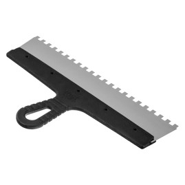 Шпатель из нержавеющей стали, 350 мм, зуб 8 х 8 мм, пластмассовая ручка