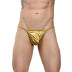 Мужские золотистые трусы-стринги - Артикул 424838