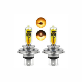 Лампа автомобильная галогеновая H4, 24V, 75/70Вт, P43T, YELLOW, LYNXAUTO - 1 шт