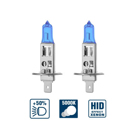 Лампа автомобильная галогеновая H1, 12V, 55Вт, 5000К, P14.5s, ATLAS AVS - 2 шт - Артикул A78905S_AV1