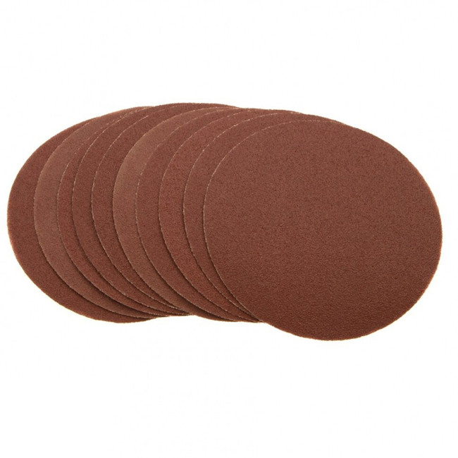 Круг абразивный на ворсовой подложке под "липучку", P 80, 125 мм, 10 шт - Артикул 73845711