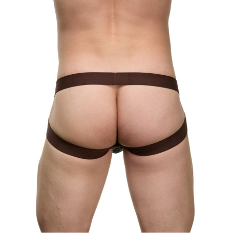 Стильные мужские трусы-джоки с леопардовым принтом - Артикул 425161