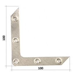 Уголок оконный, 1.2 мм, 100 х 100 мм, 4 шт
