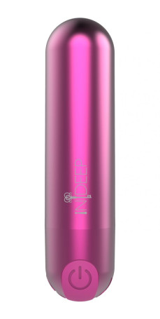 Малиновая перезаряжаемая вибропуля Clio - 7,6 см. - Артикул 241201