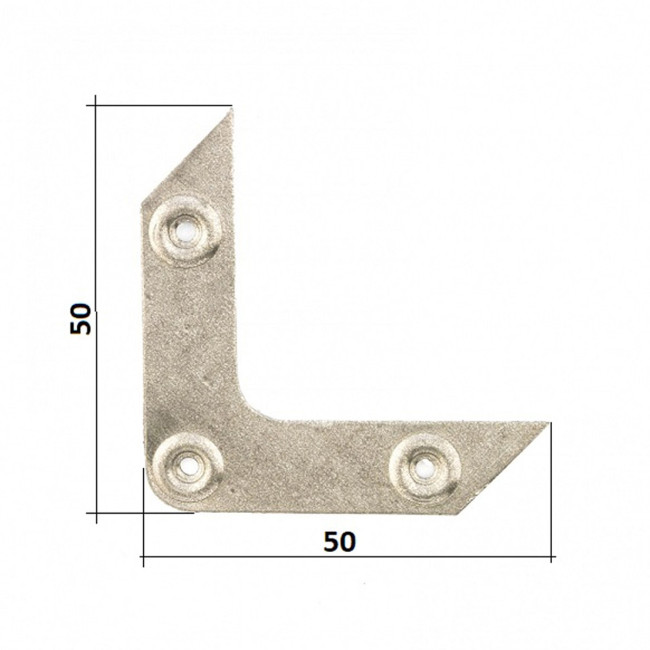 Уголок оконный, 1.2 мм, 50 х 50 мм, цинк 4 шт - Артикул 4651411 Уголок оконный, 1.2 мм, 50 х 50 мм, цинк 4 шт - Артикул 4651411