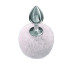 Серебристая анальная пробка с белым пушистым хвостиком Twinkle - Артикул 219704