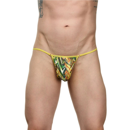 Мужские принтованные трусы-тонги - Артикул 425167