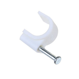 Скобы электроустановочные, 10 мм, круглый профиль, 40 шт.