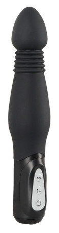 Чёрный анальный вибратор Thrusting Anal Vibe - 23,5 см. - Артикул 109248