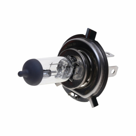 Лампа автомобильная галогеновая H4, 12V, 60/55Вт, P43t, Plus 50%, BOSCH - 1 шт - Артикул 1987301040_BCH