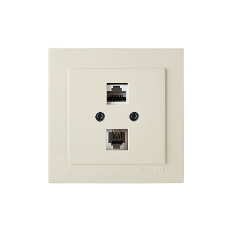 Розетка комбинированная телефон, интернет - Артикул 24121048