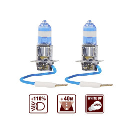 Лампа автомобильная галогеновая H3, 12V, 55Вт, 3700К, PK22s, SIRIUS NIGHT WAY AVS - 2 шт