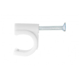 Скобы электроустановочные, 12 мм, круглый профиль, 40 шт.