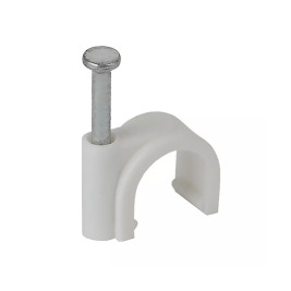 Скобы электроустановочные, 12 мм, круглый профиль, 40 шт.