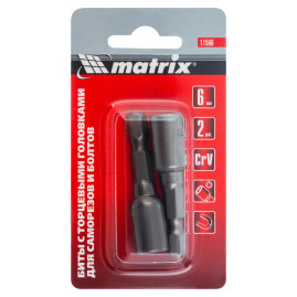 Биты с торцевыми головками 6 мм, 45 мм, 2 шт