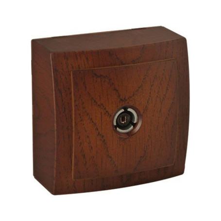 Розетка телевизионная открытой проводки цвет Орех NILSON - Артикул 26271033