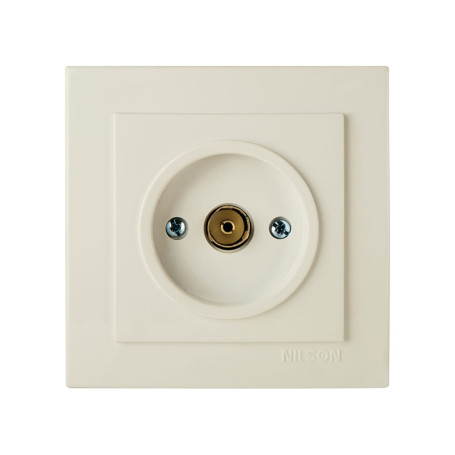 Розетка телевизионная Проходная скрытой проводки, Бежевая NILSON - Артикул 24121028