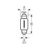 Лампа автомобильная накаливания C10W, 12V, 10Вт, SV8.5-8, ORIGINAL LINE, Osram - 2 шт - Артикул 643802B_OSR