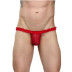 Мужские красные трусы-тонги на кружевном поясе - Артикул 425193