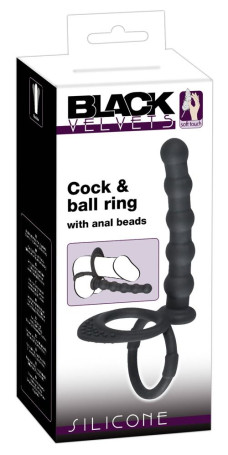 Насадка на пенис для двойного проникновения Cock &amp; ball ring - Артикул 127669