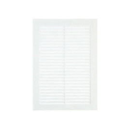 Решётка вентиляционная 130x180 мм пластик цвет белый с сеткой