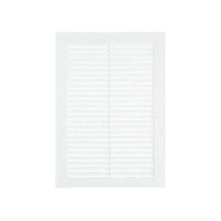 Решётка вентиляционная 130x180 мм пластик цвет белый с сеткой - Артикул 506294