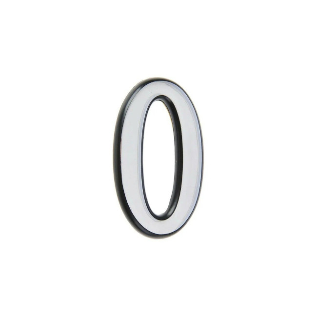 Цифра дверная 0, пластик, хром - Артикул 508711 Цифра дверная 0, пластик, хром - Артикул 508711