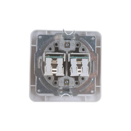 Розетка телеф./компьют. скрытой установки, белая, UNIVersal Валери