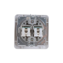 Розетка телеф./компьют. скрытой установки, белая, UNIVersal Валери