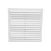 Решётка вентиляционная 155x155 мм пластик цвет белый с сеткой - Артикул 506312