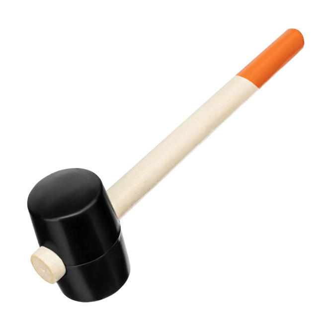 Киянка деревянная ручка чёрная резина 450г 111505 - Артикул 111505 Киянка деревянная ручка чёрная резина 450г 111505 - Артикул 111505