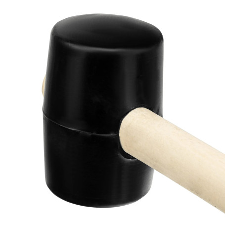 Киянка деревянная ручка чёрная резина 450г 111505 - Артикул 111505