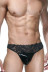 Черные трусы-танга на кружевном поясе - Артикул 409245