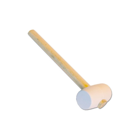 Киянка резиновая белая с деревянной ручкой 450 г - Артикул 4605858015150