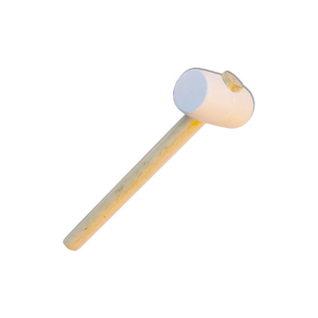 Киянка резиновая белая с деревянной ручкой 450 г - Артикул 4605858015150