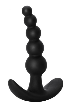 Чёрная анальная пробка Bubbles Anal Plug - 11,5 см. - Артикул 88043