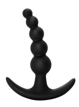 Чёрная анальная пробка Bubbles Anal Plug - 11,5 см. - Артикул 88043