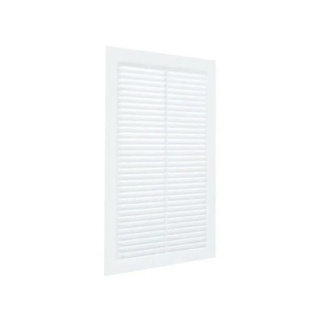 Решётка вентиляционная 200x300 мм пластик цвет белый с сеткой - Артикул 563885