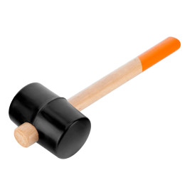 Киянка с деревянной ручкой чёрной резиной 910 г